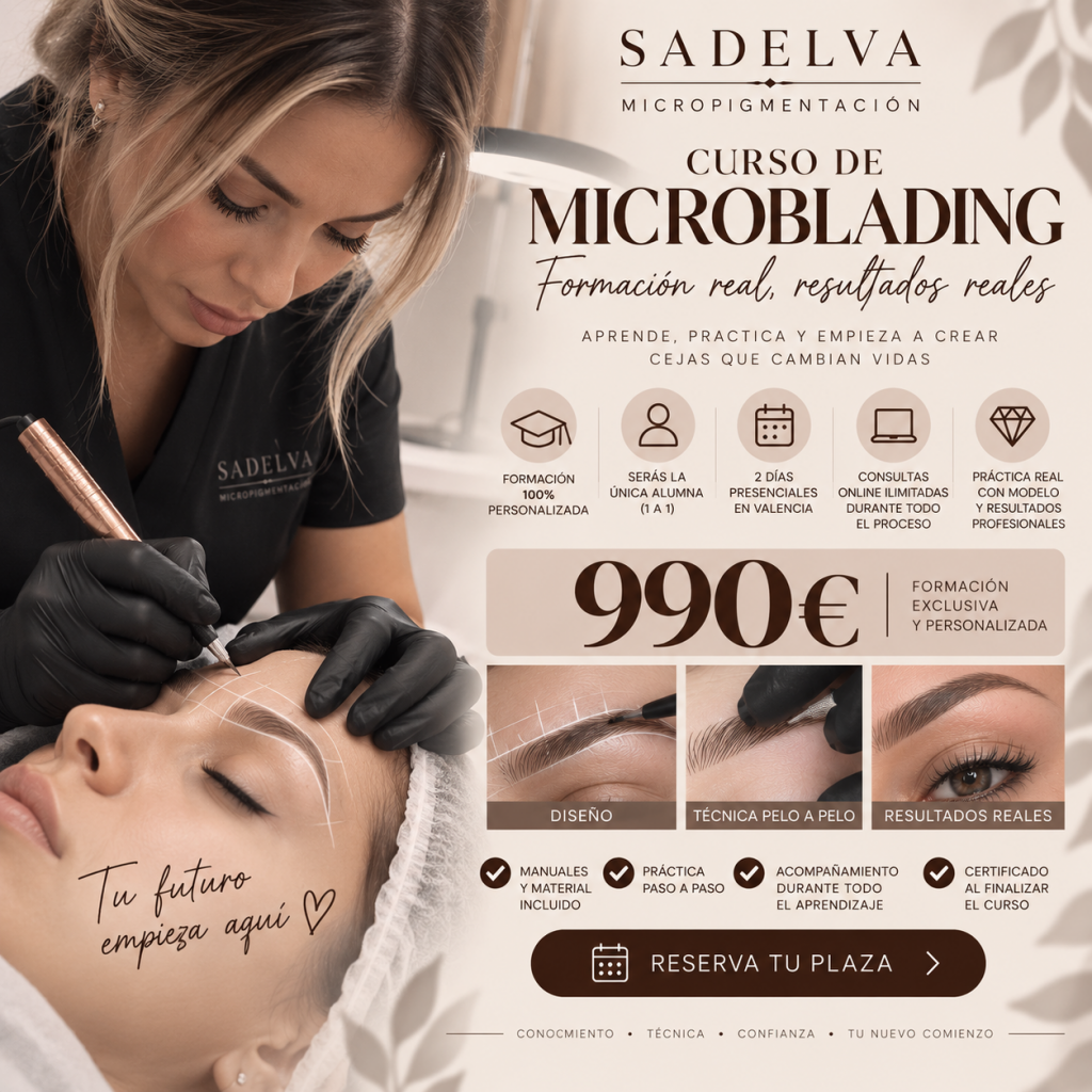 Curso microblading Valencia - Sadelva, formación 990€