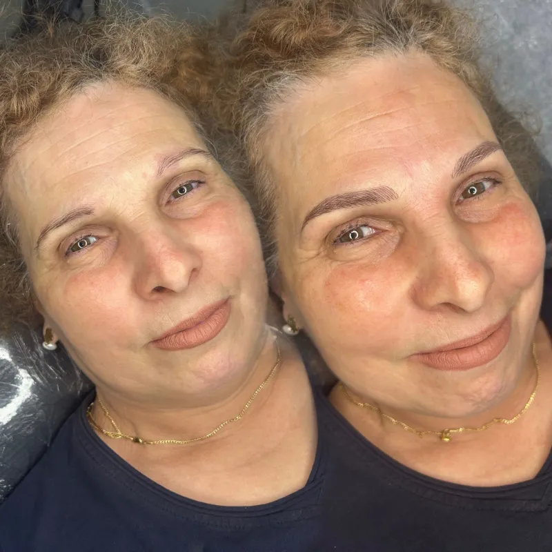 Antes y después de microblading en Sadelva Valencia
